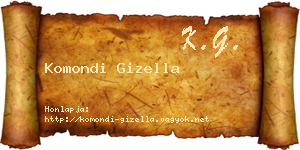 Komondi Gizella névjegykártya