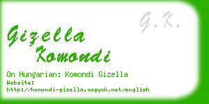 gizella komondi business card